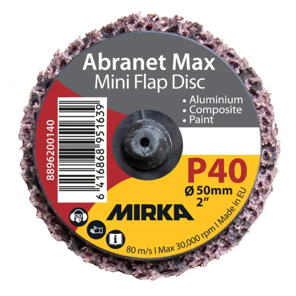 Abraziv ABRANET MAX MINI FLAP DISC QUICK LOCK 50mm brušenje bez pregrevanja (MIRKA)