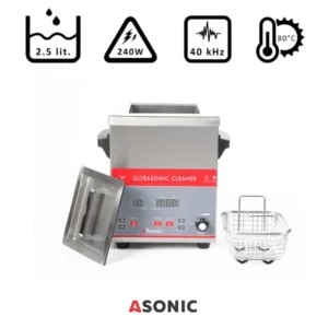 Ultrazvučni čistač sa degas funkcijom i podešavanjem snage, rad preko 8h (ASONIC)
