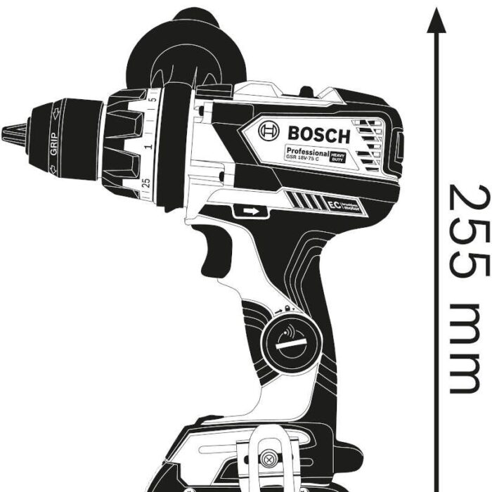 Second image of Akumulatorska bušilica-odvrtač GSR 18V-110 C Professional (06019G0109) (Bosch)