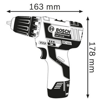 Second image of Akumulatorska bušilica - odvrtač GSR 12V-20 Professional (06019D4001) (Bosch)