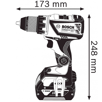 Second image of Akumulatorska bušilica odvrtač GSR 18V-60 C Professional (06019G1100) (Bosch)