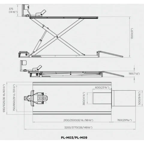 Second image of Makazasta dizalica za motocikle 500kg elektro PL-M03 (Balanshi)