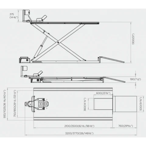 Second image of Makazasta dizalica za motocikle 700kg elektro PL-M09 (Balanshi)
