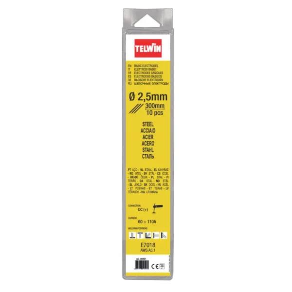 Elektroda bazična 2,5mm/10 kom AWS 5.1 E7018 (Telwin)