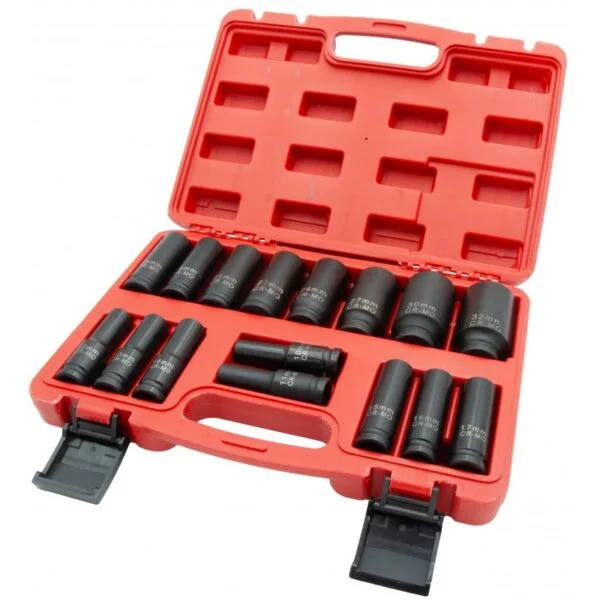 Set udarnih nasadnih dugih ključeva 1/2″ 16 kom. (Lincos)
